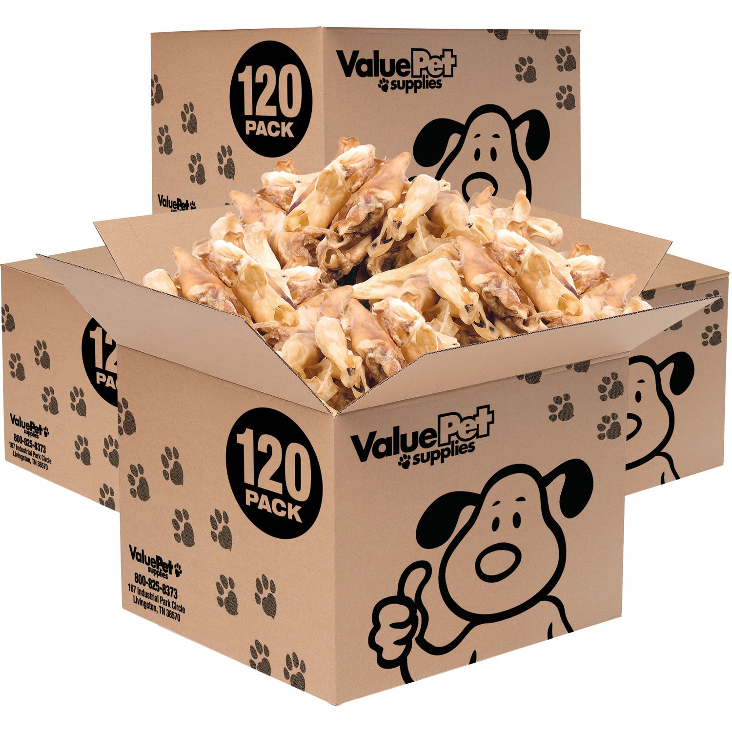 ValueBull Lamb Ears Dog Chews, Varied Shapes, Sizes & Colors, 480 ct Bulk Pack - Varied - 480 Ears