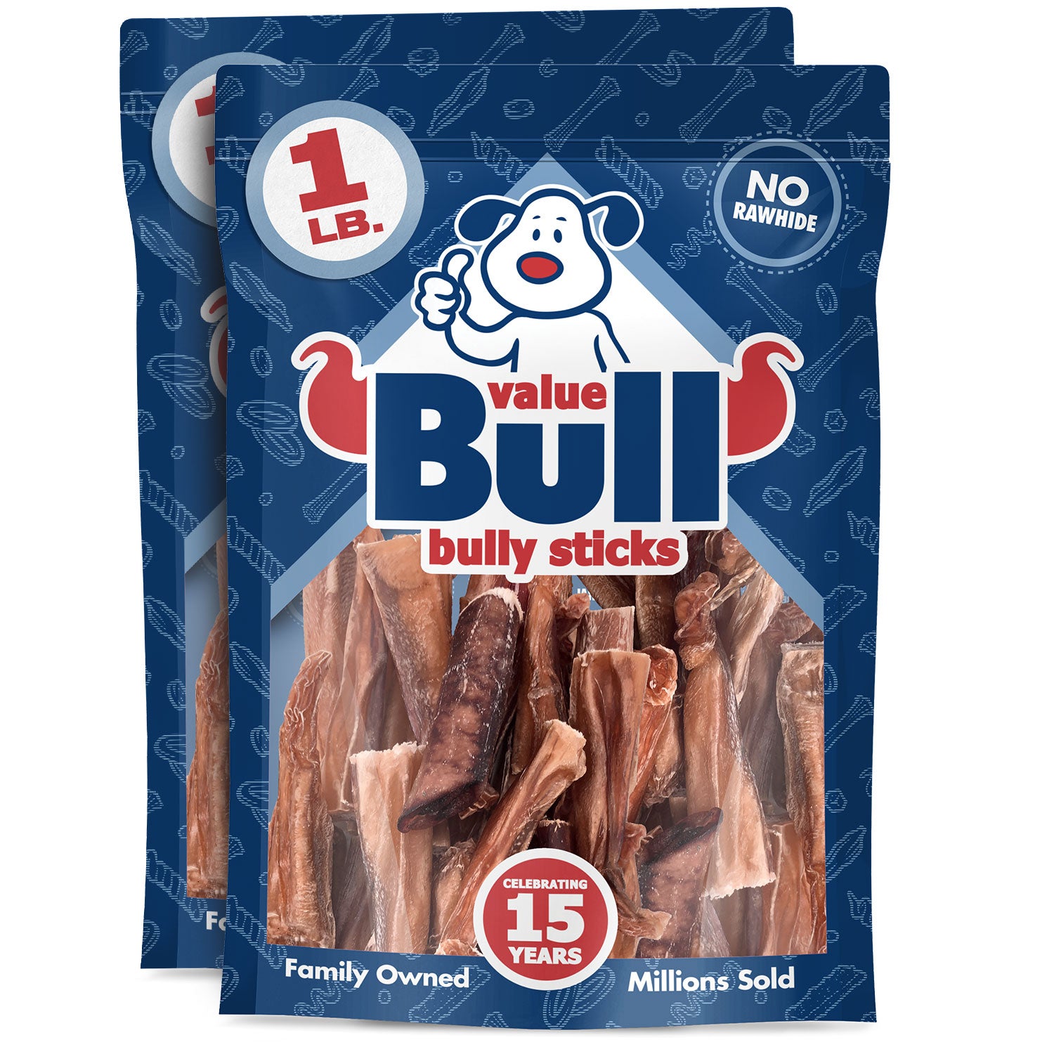 ValueBull Bully Stick Bits Dog Treats, 0-4 Inch, 2 Pounds