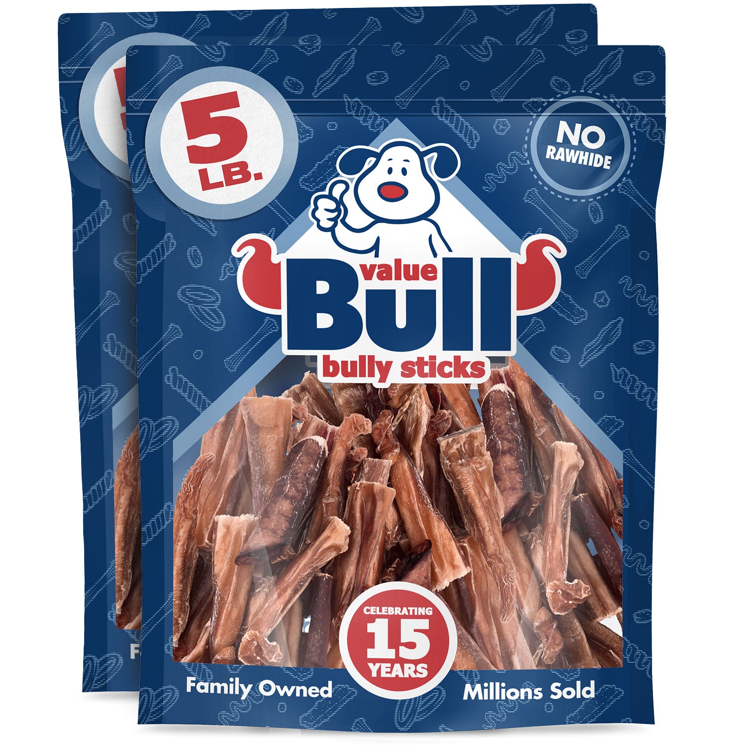 ValueBull Bully Stick Bits Dog Treats, 0-4 Inch, 10 Pounds