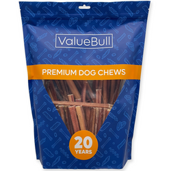 ValueBull Odor Free Bully Sticks for Dogs, Medium 6 Inch, 100 Count - 100