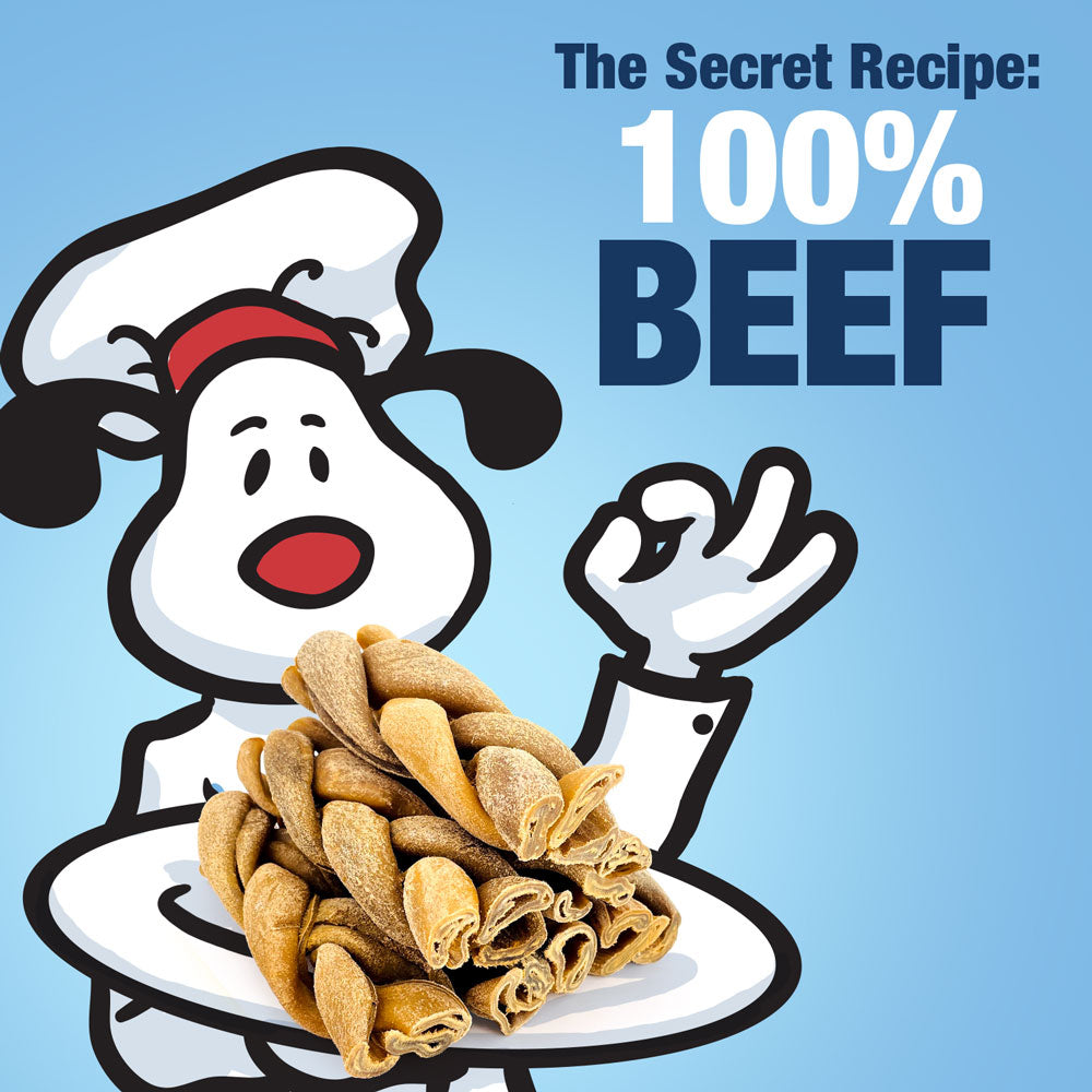 ValueBull USA Beef Rawhide Triple Braided Sticks, Premium Thick Cut, 6 Inch, 100 Count Bulk Pack - Thick - 100 Braids