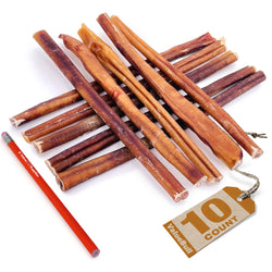 ValueBull USA Bully Sticks for Dogs, Thick 12 Inch, 10 Count - Thick - 10 Sticks