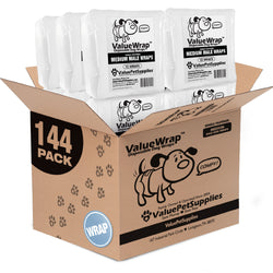 ValueWrap Male Wraps, Disposable Dog Diapers, 1-Tab Medium, Lavender, 144 Count