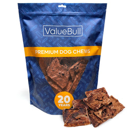 ValueBull Lamb Lung Wafers for Dogs, Premium 2 Pound