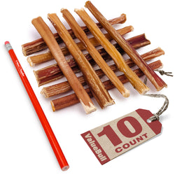 ValueBull Bully Sticks For Small Dogs, Extra Thin 6 Inch, 10 Count