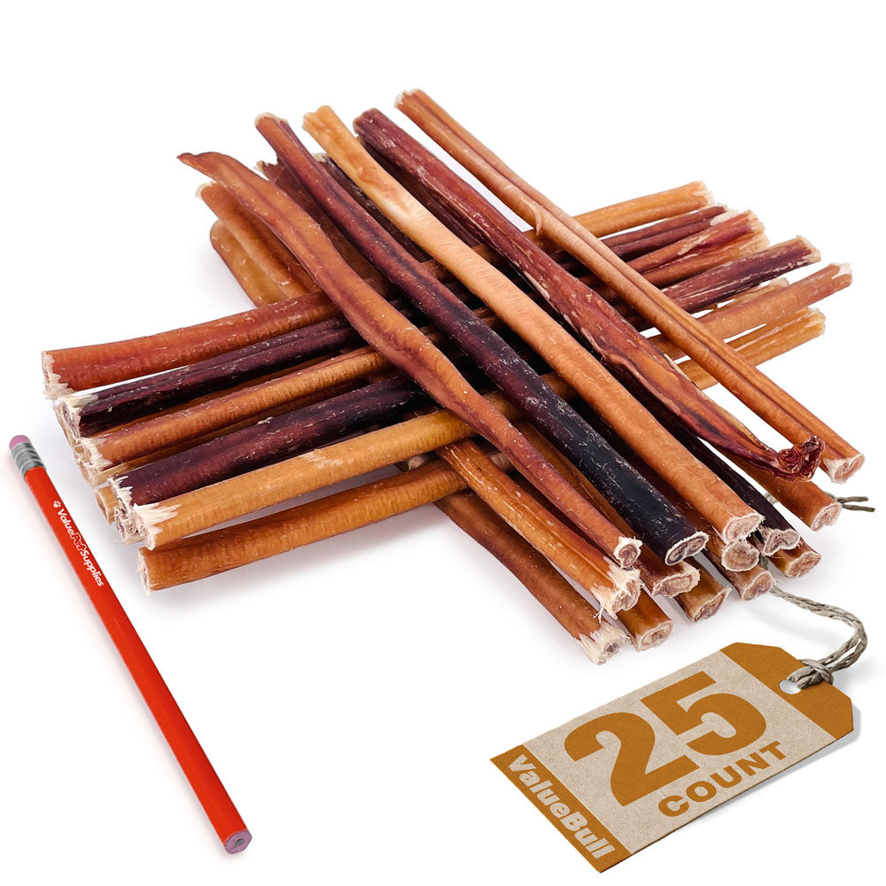 ValueBull USA Bully Sticks, Medium 12 Inch, 25 Count