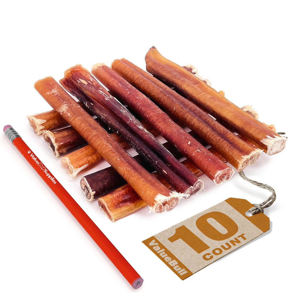 ValueBull USA Bully Sticks, Thick 6 Inch, 10 Count