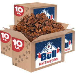 ValueBull Premium Beef Lung Cubes, 40 Pounds WHOLESALE PACK