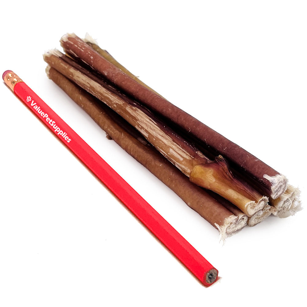 ValueBull USA Bully Sticks for Small Dogs, Extra Thin 6 Inch, 100 Count BULK PACK