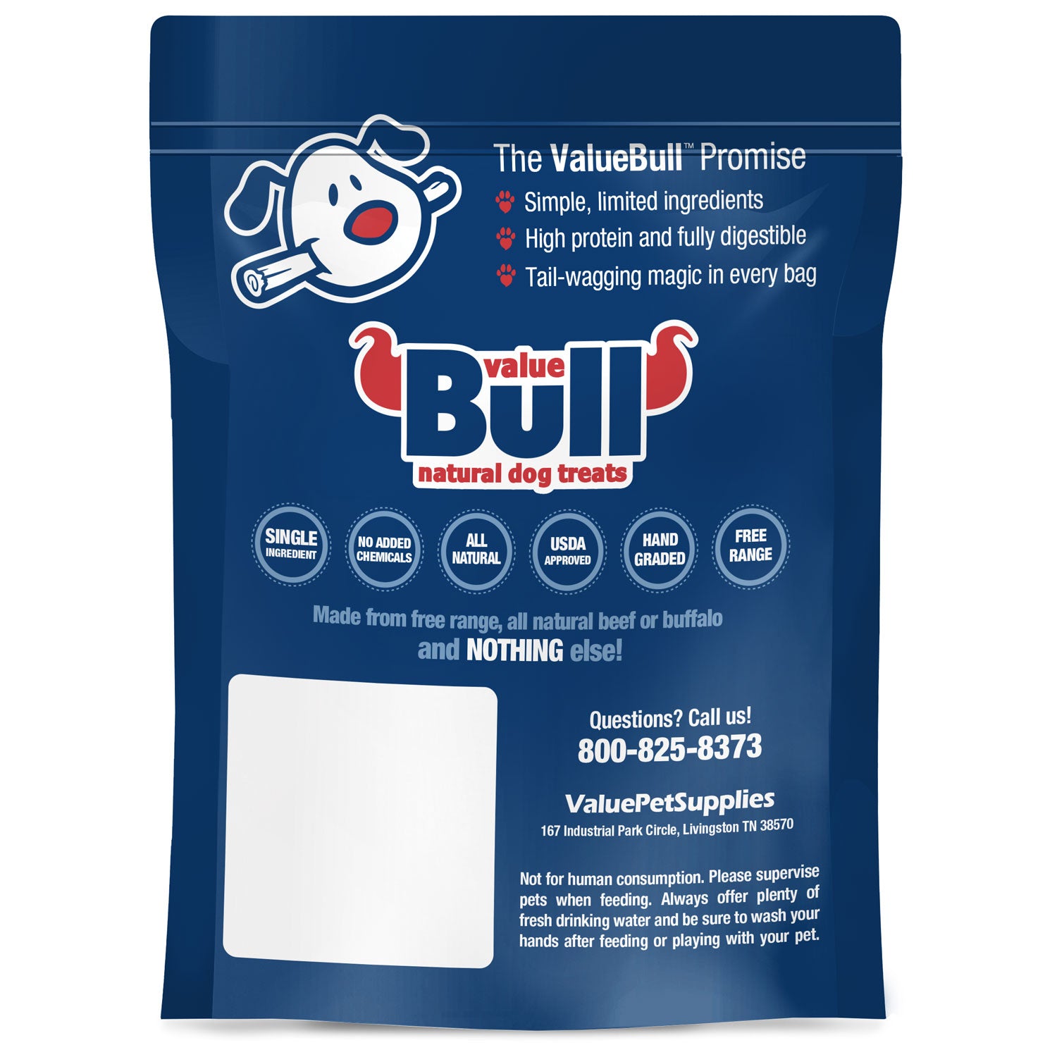 ValueBull Bully Sticks, Low Odor Premium Dog Chews, Medium 6", 25 ct
