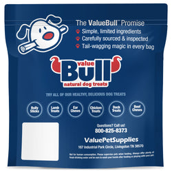 ValueBull USA Lamb Trachea Dog Chews, 4-7 Inch, 25 Count