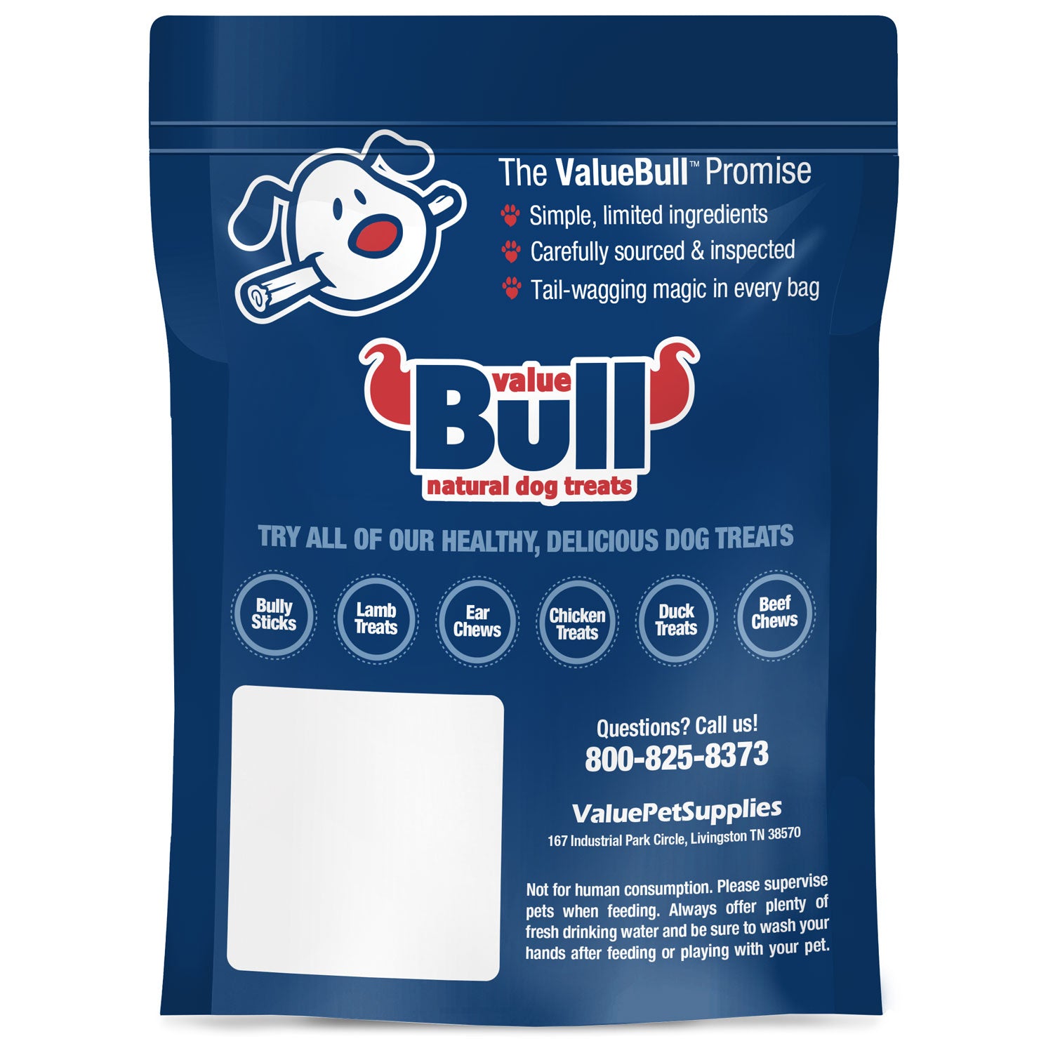 ValueBull Beef Jerky Gullet Strips for Dogs, 25 Count