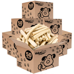 ValueBull USA Retriever Rolls, Premium Rawhide, Thick 10 Inch, 400 Count WHOLESALE PACK