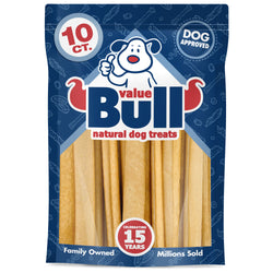 ValueBull USA Pig Skin Retriever Rolls, 6 Inch, Smoked, 10 Count