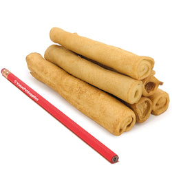 ValueBull USA Retriever Rolls for Small Dogs, Premium Thick Cut Rawhide, Thin 5 Inch, Smoked, 5 Count (SAMPLE PACK)