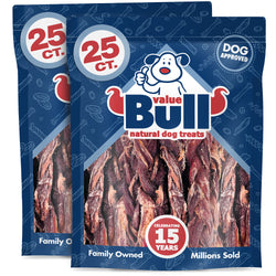 ValueBull Braided Beef Gullet Sticks For Dogs, Thick 6", 50 ct.