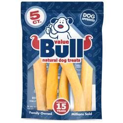 ValueBull USA Retriever Rolls for Small Dogs, Premium Thick Cut Rawhide, Thin 5 Inch, Smoked, 5 Count (SAMPLE PACK)