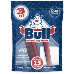 ValueBull USA Collagen Sticks, Premium Beef Dog Chews, Jumbo 6 Inch, 3 Count (SAMPLE PACK)