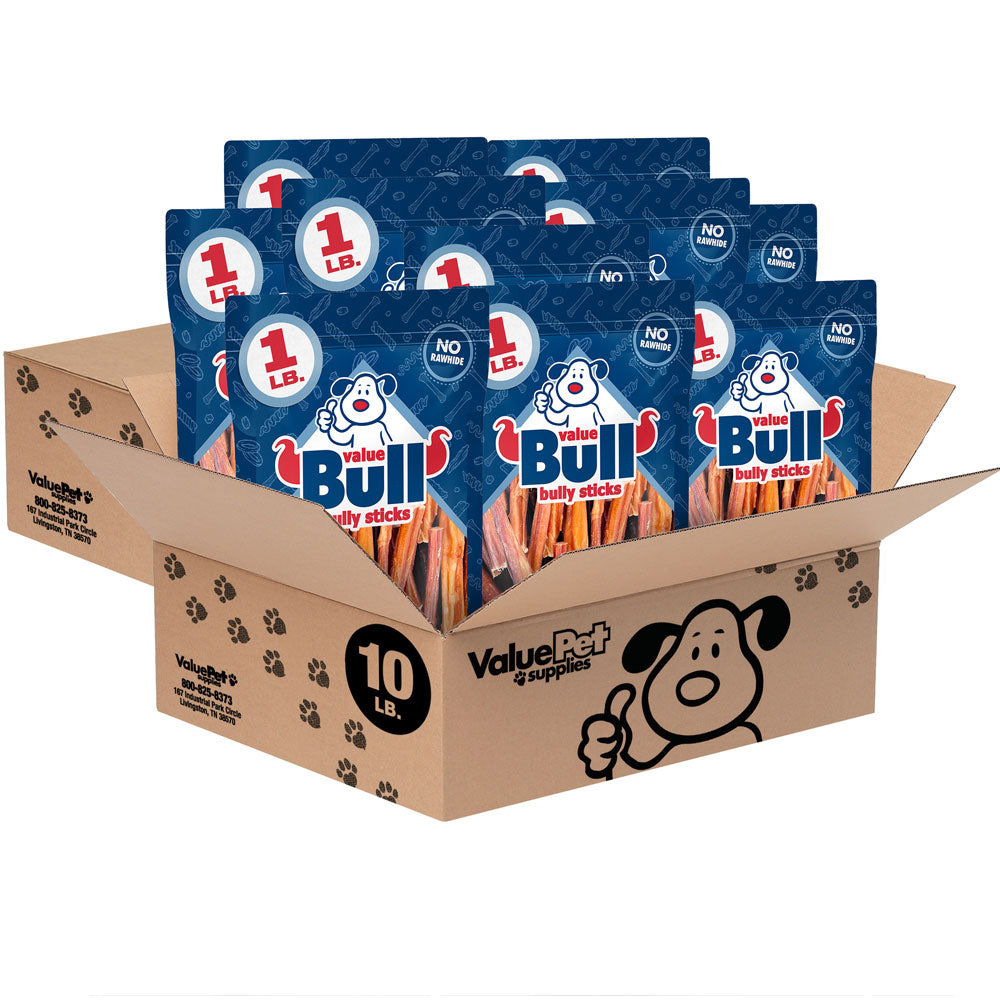 ValueBull Bully Sticks Dog Chews, 3-5 Inch, 20 Pounds