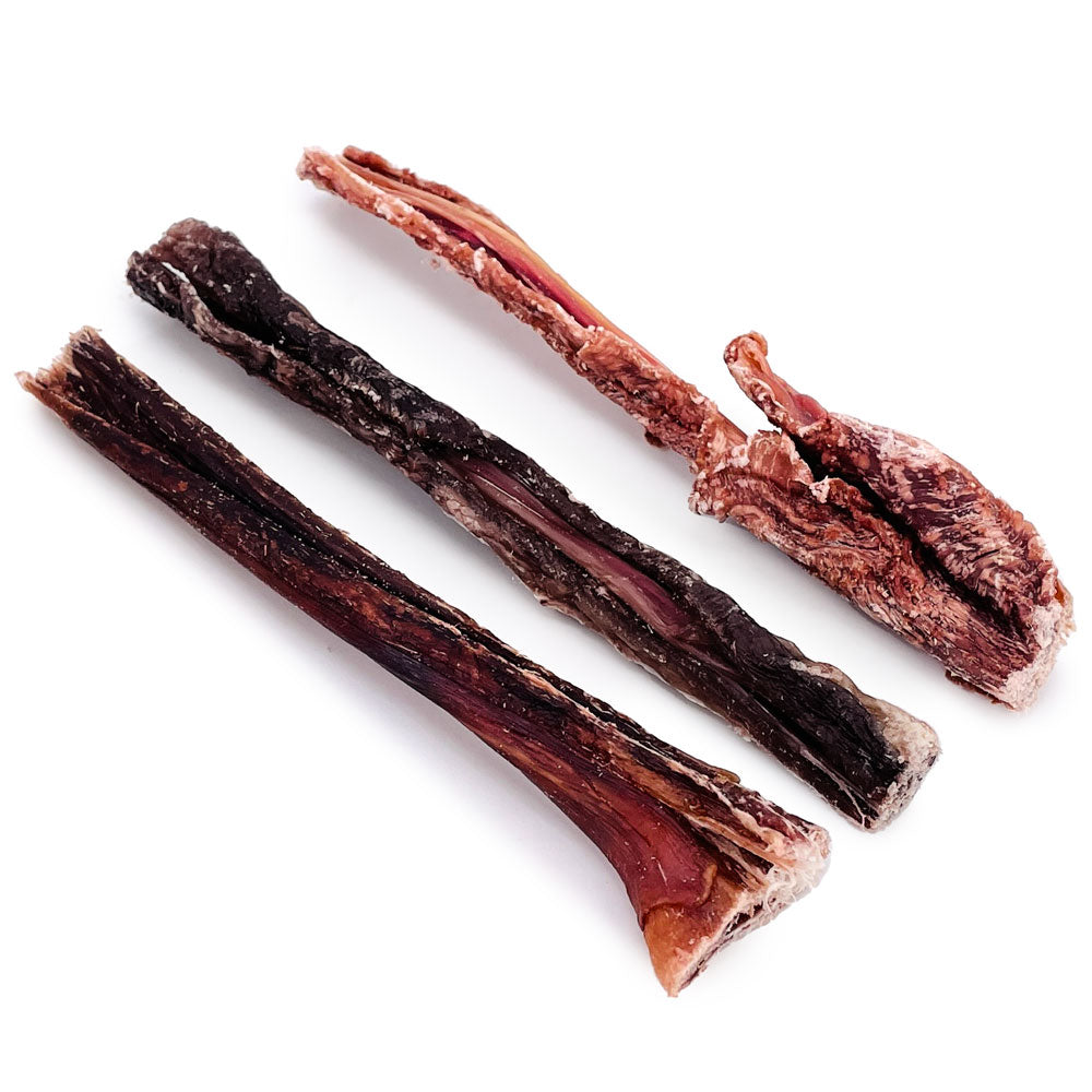 ValueBull Beef Jerky Gullet Sticks, Premium Dog Chews, 6 Inch, 200 Count BULK PACK