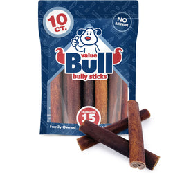 ValueBull USA Collagen Sticks, Premium Beef Dog Chews, Super Jumbo 6 Inch, 10 Count