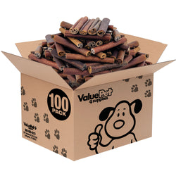 ValueBull USA Collagen Sticks, Premium Beef Dog Chews, Super Jumbo 6 Inch, 100 Count BULK PACK