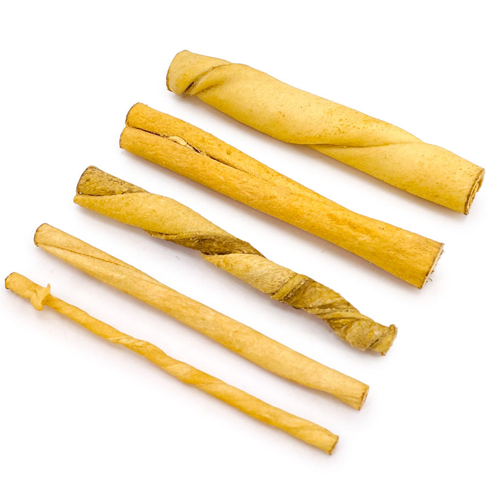 ValueBull USA Rawhide Twists for Small Dogs, 5 inch, Varied Shapes & Thickness, 2 Pounds