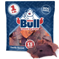 ValueBull USA Collagen Chips, Beef Dog Chews, Smoked, 1 Pound