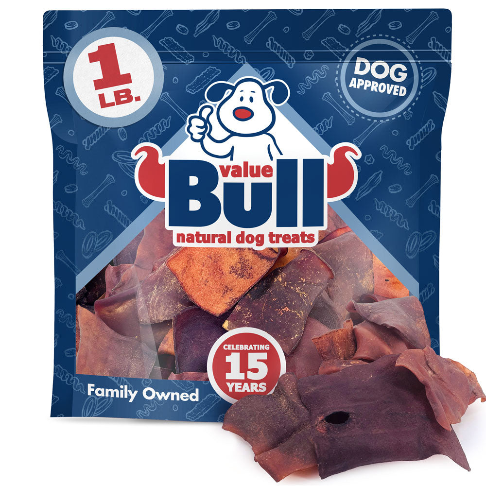 ValueBull USA Collagen Chips, Beef Dog Chews, Smoked, 1 Pound