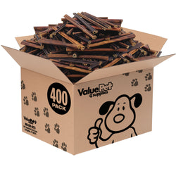 ValueBull Collagen Sticks For Small Dogs, Bully Sticks & Rawhide Alternative, X-Thin 6 in, 400 ct WHOLESALE PACK