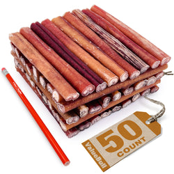 ValueBull Bully Sticks, Low Odor Premium Dog Chews, Thick 6", 50 ct