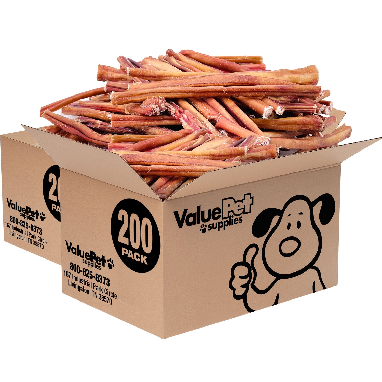 ValueBull Bully Sticks for Dogs, Thick 12 Inch, 400 Count WHOLESALE PACK