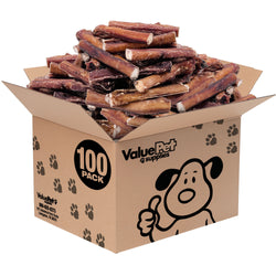 ValueBull Bully Sticks, Low Odor Premium Dog Chews, Super Jumbo 6", 100 ct BULK PACK