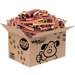 ValueBull Bully Sticks, Low Odor Premium Dog Chews, Medium 6", 400 ct WHOLESALE PACK