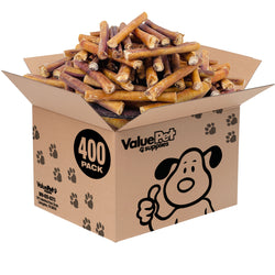 ValueBull Bully Sticks for Dogs, Jumbo 6 Inch, 400 Count WHOLESALE PACK