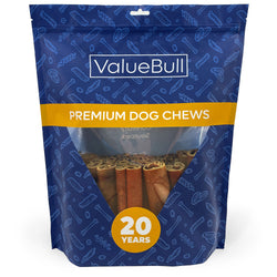 ValueBull USA Collagen Sticks For Dogs, Bully Sticks & Rawhide Alternative, Super Jumbo 6 Inch, 25 Count