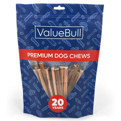 ValueBull Bully Sticks for Small Dogs, Extra Thin 6 Inch, 25 Count