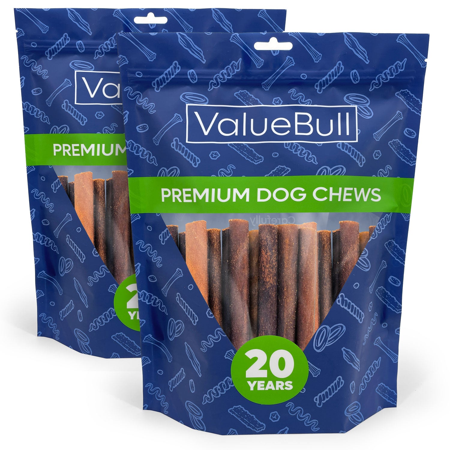 ValueBull Collagen Sticks, Beef Dog Chews, Medium 6 Inch, 50 Count