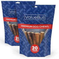 ValueBull Bully Sticks for Dogs, Jumbo 6 Inch, 50 Count