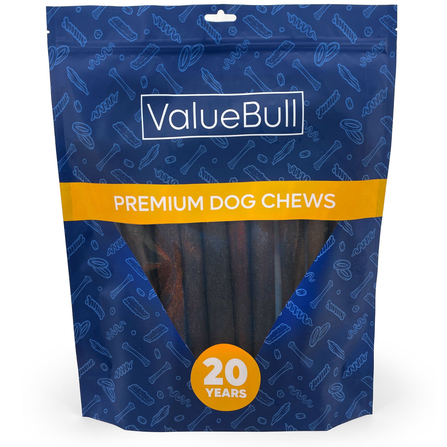 ValueBull USA Collagen Sticks, Premium Beef Dog Chews, Super Jumbo 12 Inch, 10 Count