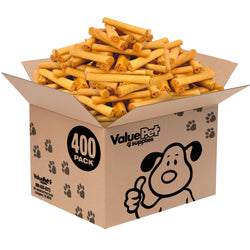 ValueBull USA Collagen Sticks, Beef Dog Chews, Lightly Smoked, Jumbo 6", 400 Ct WHOLESALE PACK