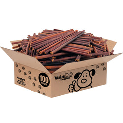 ValueBull USA Collagen Sticks, Premium Beef Small Dog Chews, Thin 12 Inch, 100 Count BULK PACK