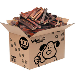 ValueBull USA Collagen Sticks, Premium Beef Dog Chews, Super Jumbo 12 Inch, 100 Count BULK PACK