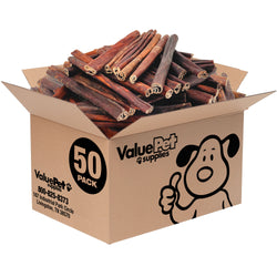 ValueBull USA Collagen Sticks, Premium Beef Dog Chews, Super Jumbo 12 Inch, 50 Count BULK PACK