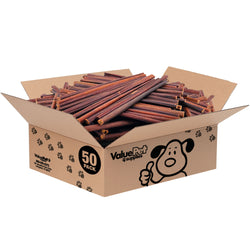 ValueBull USA Collagen Sticks, Premium Beef Small Dog Chews, Thin 12 Inch, 50 Count BULK PACK