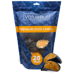 NEW- ValueBull Cheese Stuffed Beef Hooves Dog Chews, 10 Count