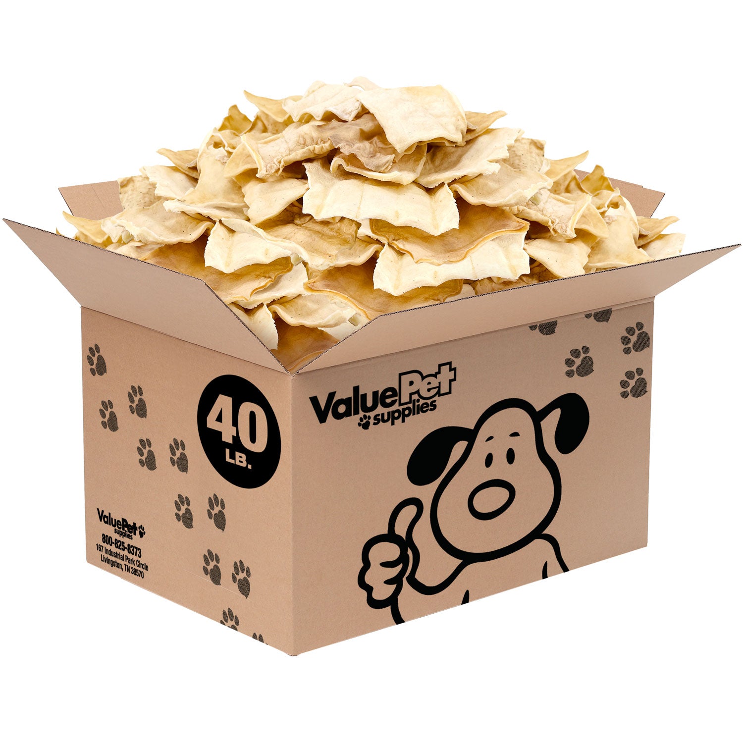 ValueBull USA Rawhide Chips, 40 Pound WHOLESALE PACK