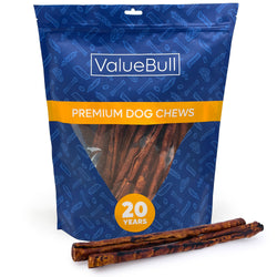 ValueBull USA Retriever Rolls for Small Dogs, Premium Rawhide, Thin 10 Inch, Natural Beef Flavor, 25 Count