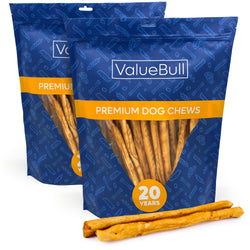 ValueBull USA Retriever Rolls for Small Dogs, Premium Rawhide, Thin 10 Inch, Natural Chicken Flavor, 50 Count