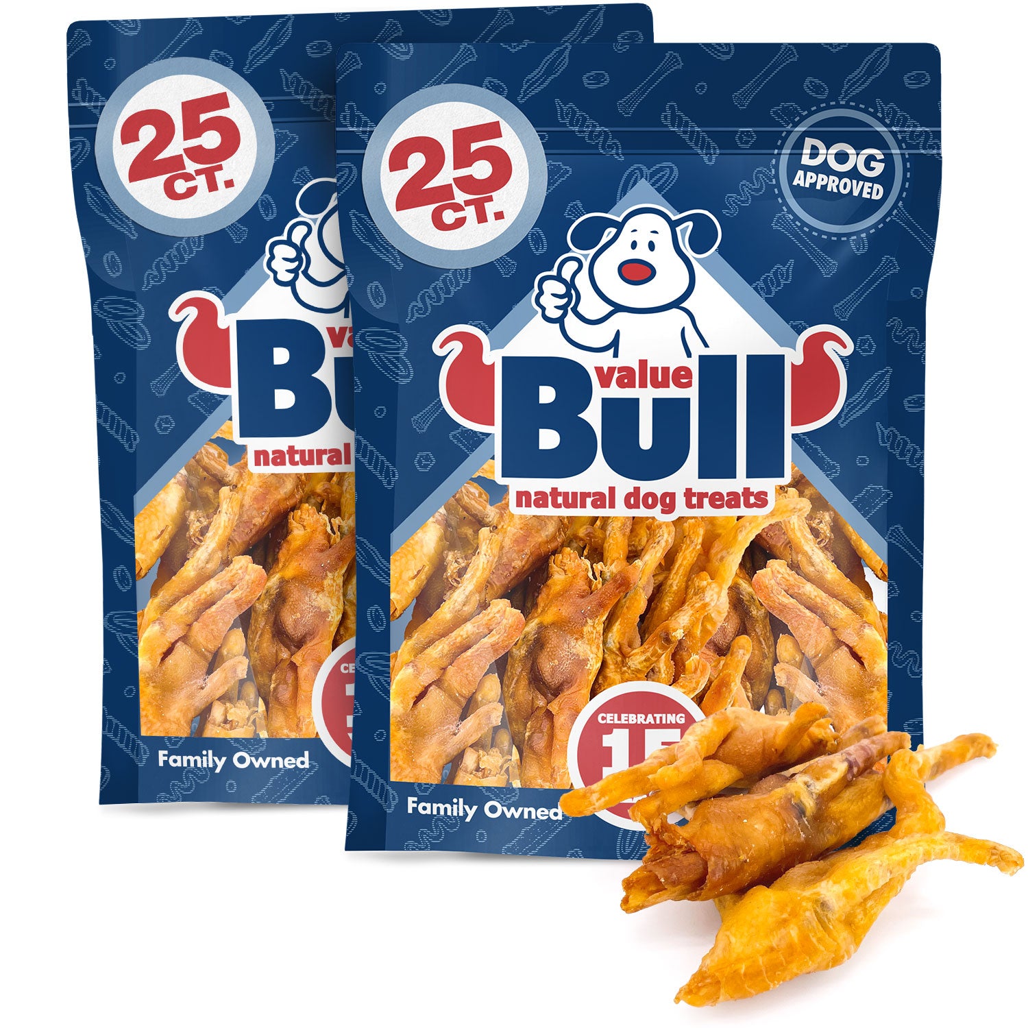 ValueBull Chicken Feet for Dogs, 50 Count